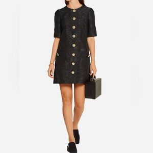 Dolce & Gabbana JACQUARD BUTTON-EMBELLISHED Dress